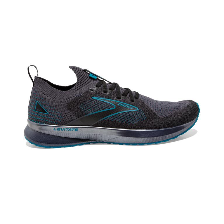 Brooks Levitate StealthFit 5 Energy-Return Road Running Shoes - Men's - Black/Ebony/grey Charcoal/Co